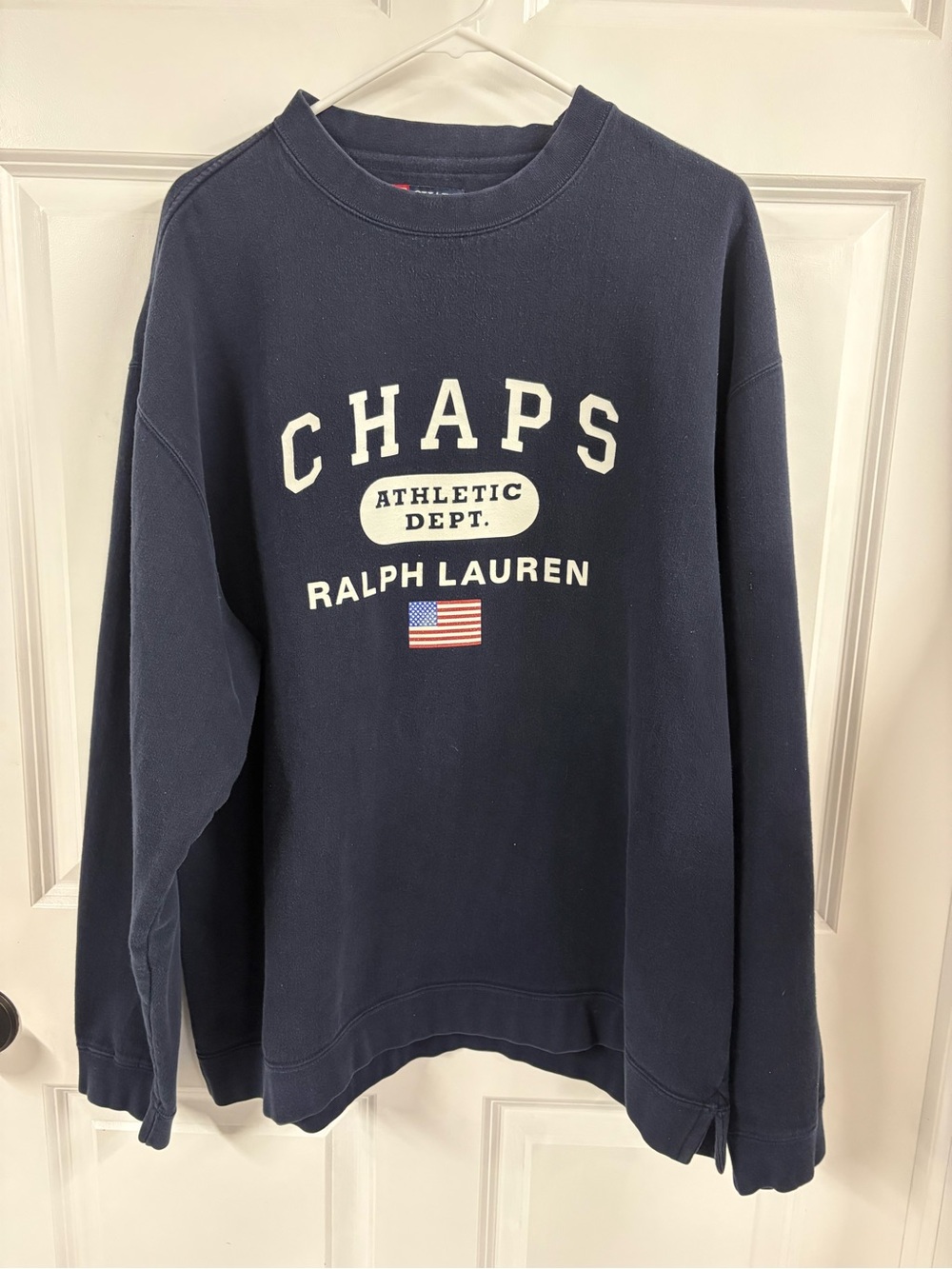 Chaps by Ralph Lauren Men's Navy Athletic Logo Crewneck Sweatshirt XL
